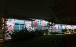 sports team lighting on Oklahoma home with game-day LED colors